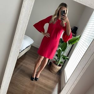 Flutter Sleeve Banana Republic Red Dress